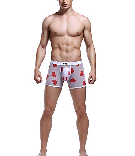 eywlwaar Mens Cool Boxer Briefs Low Rise Sexy Trunks Underwear Lips Hot Underpants
