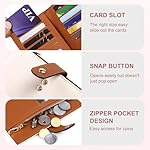 Women's Wallets RFID Blocking Leather Trifold Clutch Wallet Credit Card Holder Ladies Travel Wallet Purse with Pen Holder - Image 3