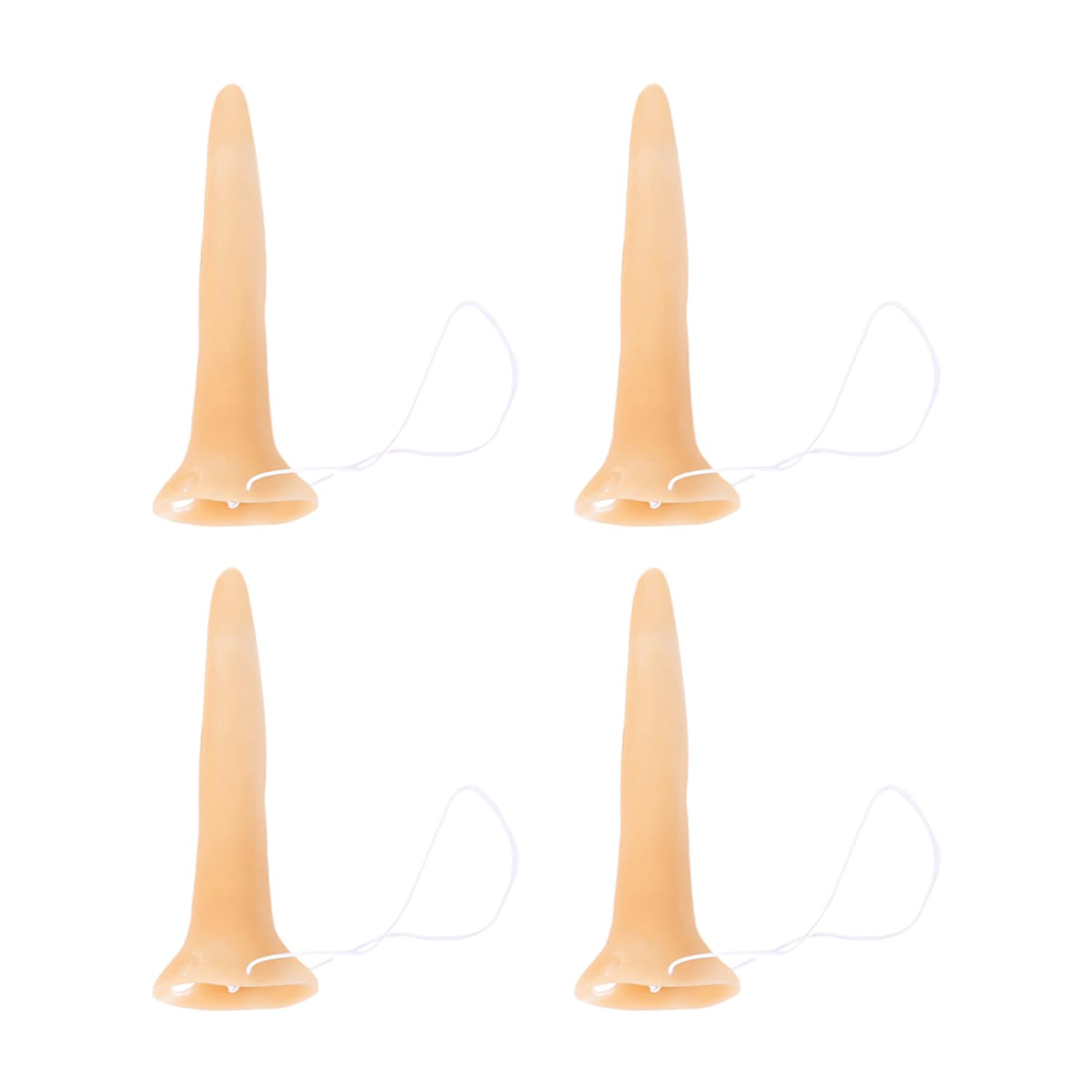 EOWVISN 4 Funny Silicone Long Noses, Simulation Of Nature, Party Toys, Masquerade Props, Role-Playing Costume Accessories.