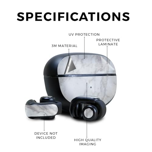 Image of Glossy Glitter Skin Compatible with Bose Ultra Open Earbuds - Frost Marble - Premium 3M Vinyl Protective Wrap Decal Cover - Easy to Apply | Crafted in The USA by MightySkins