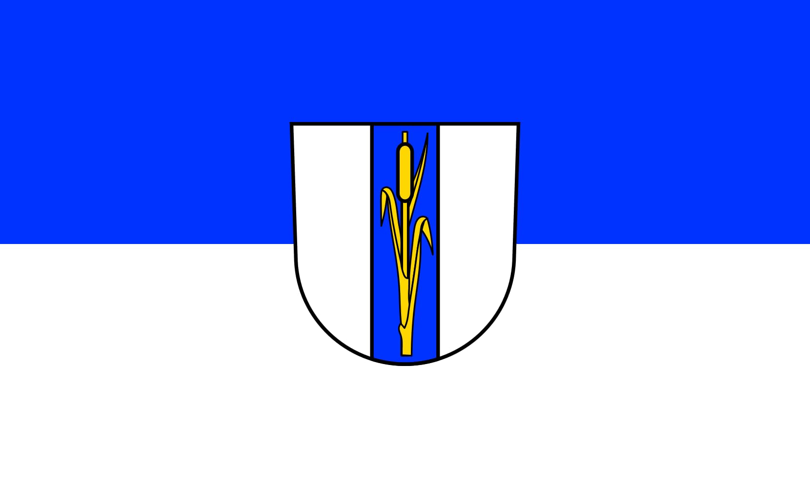 Drapeau de Neuried grand format 1.35m² avec finitions de haute qualité