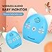 Septpenta Audio Baby Monitor, Upgraded Audio Baby Monitor, Ten Levels of Adjustable Volume, 300 Transmission Distance, 2 Way Talk Long Range Night Light US Plug(Blue)