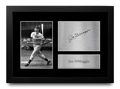 Joe DiMaggio cadre photo de collection New York Yankees avec signature imprimée haute précision