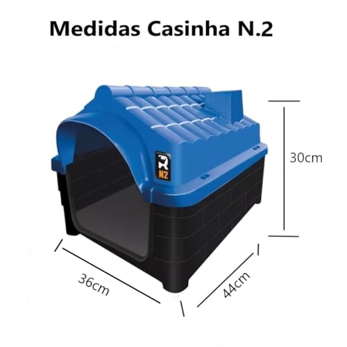 Genérico, Casa Casinha Cachorro Gato Pet N2 Plástico Premio Azul