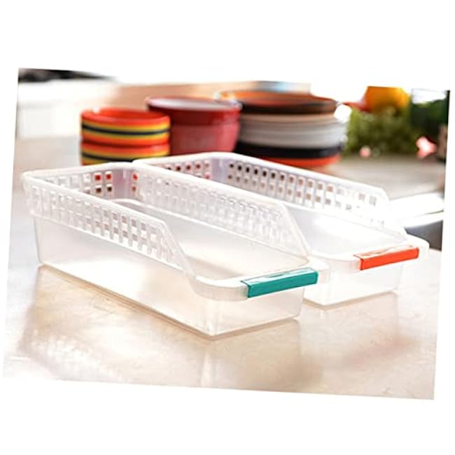 Tabletop Plastic Storage Box for Fridge Bins Lid Kitchen Organizers Refrigerator Fruit Container Pp Material Compact Sturdy Random Color