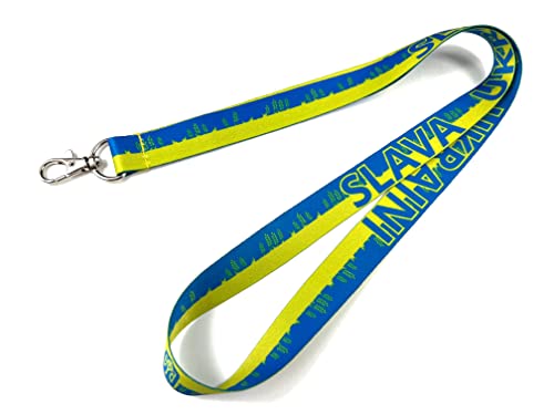 Tennada Slava Ukraini Glory to Ukraine Neck Lanyard with Claw Clasp | All Profits go Charity (LND-UKRN)