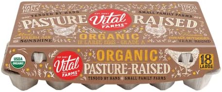 Vital Farms Organic Pasture-Raised Large Eggs 18ct