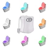 LED Toilet Night Light Battery-Operated Sensor Light Motion Activated Toilet Lamp (1 Pack)