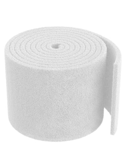 Image of Pawfly 79 x 12 Inch White Cuttable Aquarium Filter Pad, 2 Inch Thick High Density Filter Media Roll for Freshwater Saltwater Fish Tanks & Small Ponds, Aquarium Filter Floss Roll for Fish Tank Filters