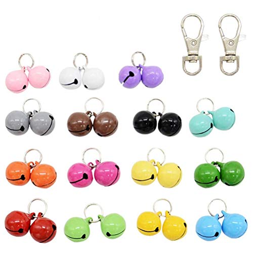 Barleygoo 30 Pack Pet Cat Dog Collar Bells For Potty Training, Colourful Cat Charm Bells For Collars Necklace Pendant Candy Colors #TOP27