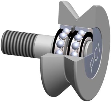 PCI Procal Inc. VTR-1.50 - Seguidor de leva con ranura en V, diámetro del rodillo, 0.7500 pulgadas de ancho del rodillo, 1.1250 pulgadas de diámetro