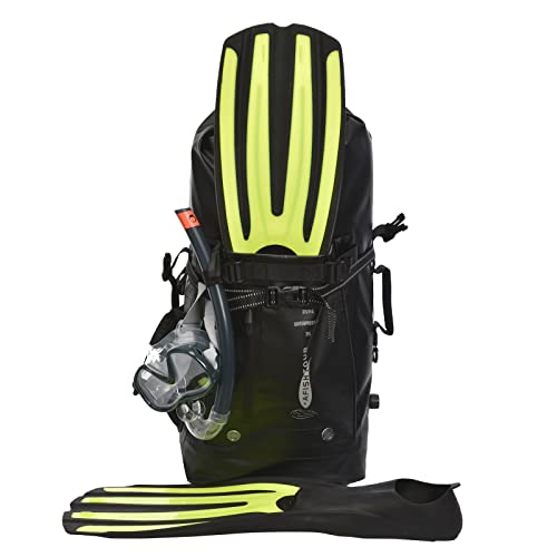 AFISHTOUR 35L Unisex Wasserdichter Rucksack Premium-Schwimm-Drybag mit Rollverschluss Ideal für Kajak, Rafting, Boot & Strand(Schwarz)