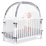 L RUNNZER Baby Safety Crib Tent to Keep Baby from Climbing Out,Pop Up Crib Tent to Protect Your Baby...
