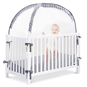 L RUNNZER Baby Safety Crib Tent to Keep Baby from Climbing Out,Pop Up Crib Tent to Protect Your Baby from Falls and Bite…