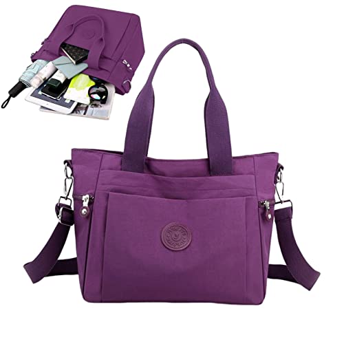 delr Sac fourre-Tout en Toile pour Femme,Sac fourre-Tout en Toile de Grande capacité avec Bretelles réglables | Sacs à Main décontractés pour Filles pour Magazines, Ordinateurs Portables et Livres
