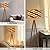 QFHOMTEOL Wood Tripod Floor Lamp 70s Retro Vintage Mid Century Modern Seamless Modern Standing Lamp Linen Lampshade Dimmable Tall Lamp Mid Century Floor Lamp for Living Room Bedroom