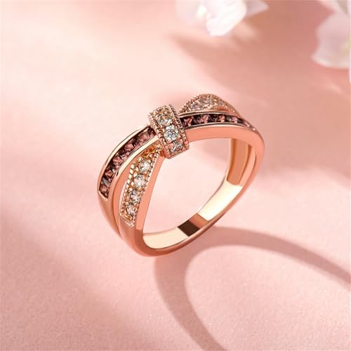 Jeulia Crossover Sterling Silver Women's Band Fashion Anniversary Promise Engagement Ring for Women With Gift Jewelry Box3