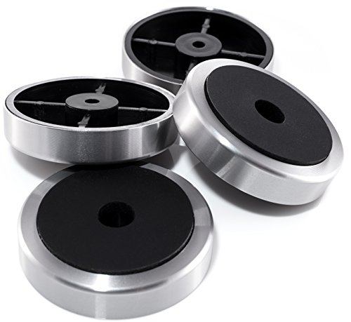 Hifi Lab Aluminium Füße 50x11,5 Geräte-Füße Alu Audio Absorber Silber Feet edel 4X