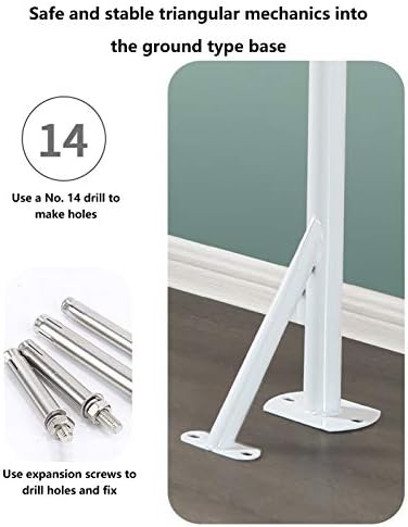 Adjustable 1.5m Portable Ballet Bar - Free-Standing Dance Pole for Home Stretching, Gymnastics, & Fitness Training Skill Levels, White Color
