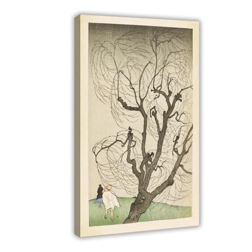Impression sur toile 30,5 x 45,7 cm Arbre dans le vent Emil Orlik décoration