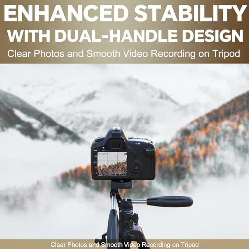 Eicaus 74'' Tall Tripod for Camera and Cell Phone, Professional Heavy Duty Camera Tripod for Photography, Compatible with Canon, Sony, Nikon,Panasonic, iPhone and Samsung - Image 4