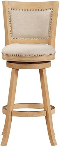 Miniatura 4 de Boraam Augusta - Silla alta giratoria de altura Driftwood Creme Cepillo de alambre y marfil,Cepillo de alambre de madera flotante y marfil,Cepillo