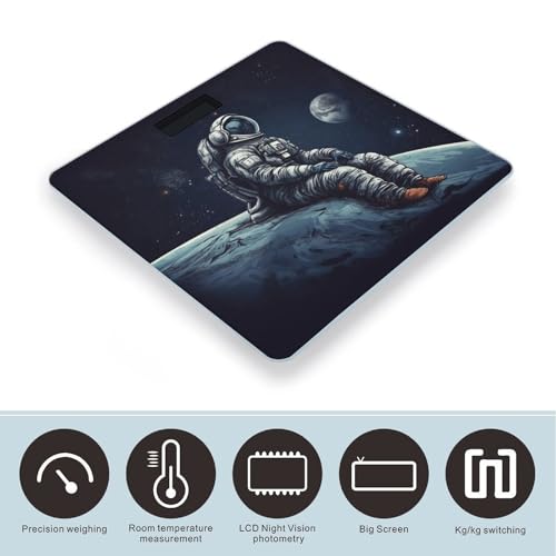 Báscula de baño digital Astronaut Space con vidrio templado miniatura 3