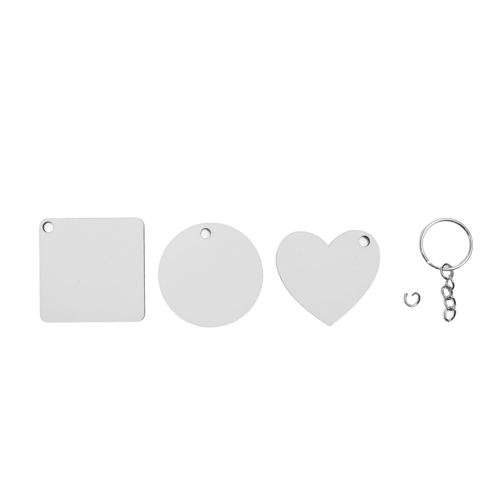 Ejoyous Sublimation Rohlinge Set, 77 Stück Sublimationsrohlinge Kit inklusive Schlüsselanhänger Mauspads Kissenbezügen Gartenfahnen Make-up-Taschen Handtasche Puzzles, für DIY