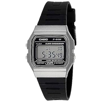 Relógio Digital Feminino Casio F-91WM-1BDF