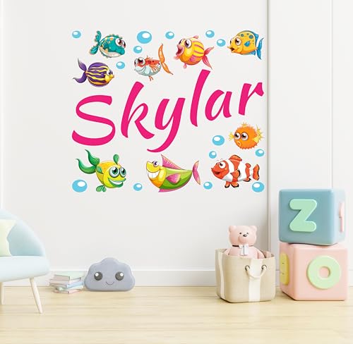 Vinilo Decorativo Personalizado Tema Animales Océano 15x13 in miniatura 2