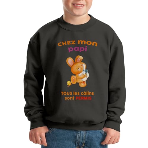 Sweatshirt enfant chez mon papi vetement confortable pour le weekend - 2