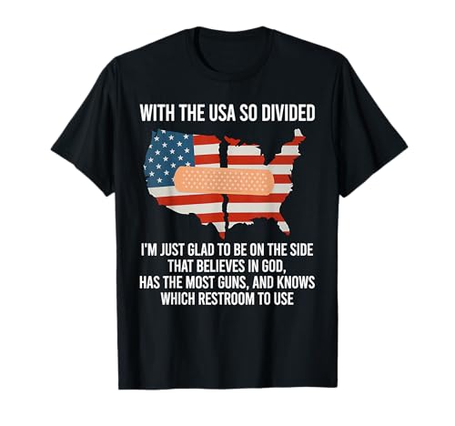 With The USA So Divided America Flag T-Shirt
