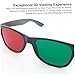 3D Glasses, Black Frame Red Green 3D Viewing Glasses for Dimensional Anaglyph TV Movie DVD Game and Amblyopia Training Eyeglasses