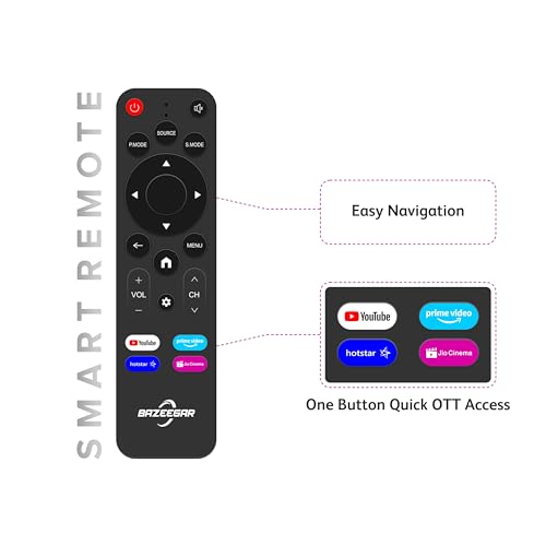 Image of 101 cm (40 inches) Glow Series HD Ready Smart QLED Linux TV BAZQL40S1 (Black)