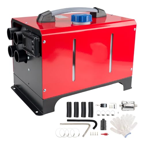 ShockFlo 5KW Diesel Air Heater All-in-One Diesel Heater 4 Holes Parking Heater Diesel Night Air Heater With LCD Switch & Remote Control for Car Boats Truck Motorhome SUV RV