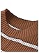 Verdusa Women's Plus Size Striped Oversized Sweater Vest Fall Fashion Short Sleeve Sweater Vests Top Coffee Brown X-Large Plus