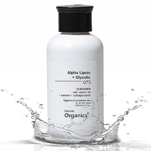 Image of Alpha Lipoic Acid for Glowing Skin | 7% Ala & Aha Brightening Face Wash for Exfoliation| With Vitamin B5 for Hydration, Glycolic Acid| For Men & Women, 100 ml