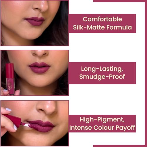 Image of Parul Garg Beauty Ultimate 10-in-1 Mini Silk Matte Liquid Lipstick Set for Indian Skin Tone | Long-Lasting, Transfer-Proof | Perfect for Gifting & Special Occasions | Pack of 10, Multicolor