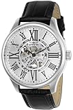 Invicta Men's Vintage Automatic Stainless Steel and Leather Casual Watch, Color:Black (Model: 22566)