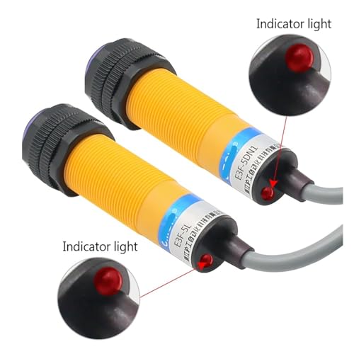 Sensor láser E3F-5DN2-5L barrera NPN NC detección de 5 metros cable 1.2m 4