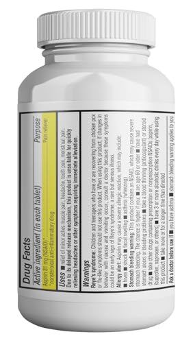 Aspirin 81 mg (1000 Enteric Coated Tablets) | Adult Low Dose Strength Pain Reliever (NSAID) | Safe Pain Relief for Minor Aches and Pain | Value Pack Generic - Image 3