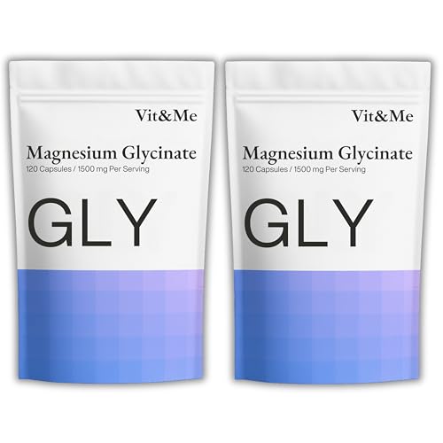 Magnesium Glycinate 1500mg – 300mg Elemental Magnesium – Up to 8 Month Supply - 240 Vegan Capsules – Pure Magnesium Bisglycinate, Fully Reacted, Chelated & High Absorption – No Fillers