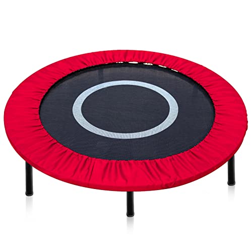 Trampoline Spring Cover Round Small Trampoline Replacement Safety Cover 600D Oxford Cloth Optional for Serviceable Waterproof Frame for Home(36 Inch-6 Hole,Red)