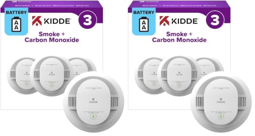 Kidde-Smoke-Carbon-Monoxide-Detector-AA-Battery-Powered-30CUDR-6-Pack Kidde Smoke & Carbon Monoxide Detector, AA Battery-Powered, 30CUDR, 6 Pack - Image 1