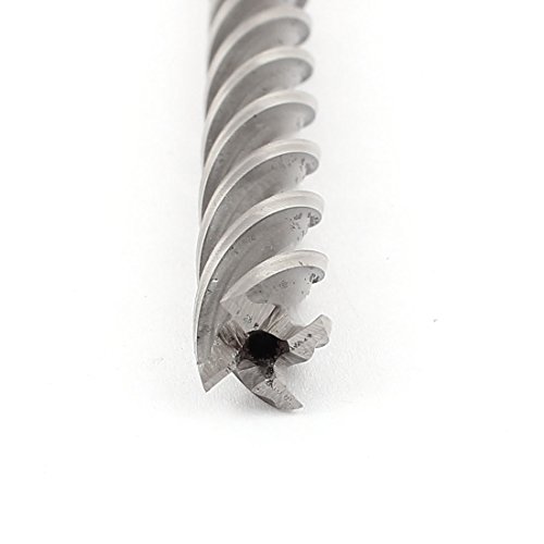 Image of uxcell 135mm Long 10mm Cutting Dia HSS-AL Straight Shank 4 Flutes End Mill