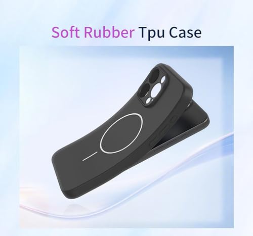 Coque Honor X5C Plus ILING en silicone liquide noir compatible charge magnétique