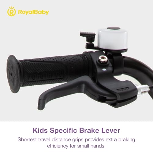 Image of RoyalBaby Bicycle for Kids Cycle for 6-10 Years Boys & Girls 20 Inch | Training Wheels | Adjustable Seat | 1 Year Warranty | White