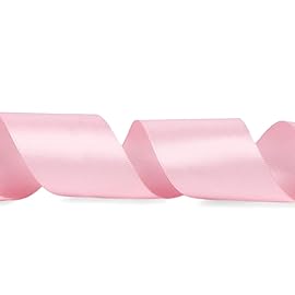 LIUYAXI Pink Double Face Satin Ribbon 1 X 50 Yards, Ribbons Perfect for Crafts, Gift Wrapping, Bow Making and More