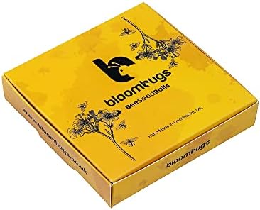 Native Wildflower Bee and Butterfly Seed Bombs Balls 26 UK Native Wildflower Species Included per Ball. Handmade in Lincolnshire. Gardening Gift Seeds Mix Box Covers up to 30 sq ft (1 Box)