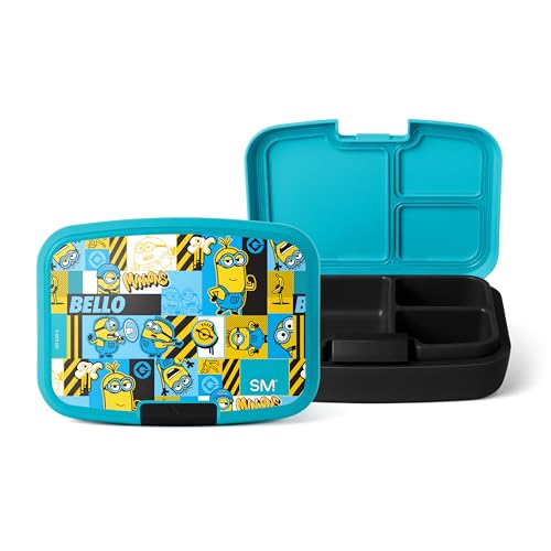 Image of Simple Modern Despicable Me Porter Bento Lunch Box | BPA Free, Leak-Resistant, Dishwasher Safe | Lunch Container for Girls, Boys, Toddlers, Kids | 3 Compartments, Minions Bello